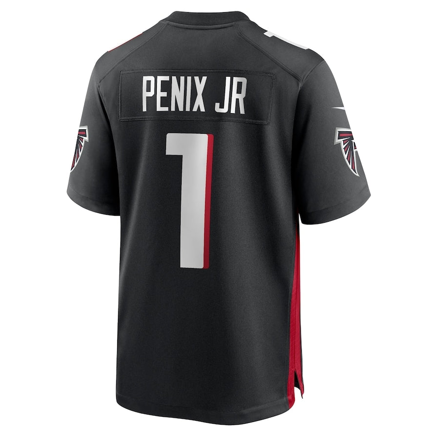 Custom #1 Black 2024 ATL Football Shirt Top