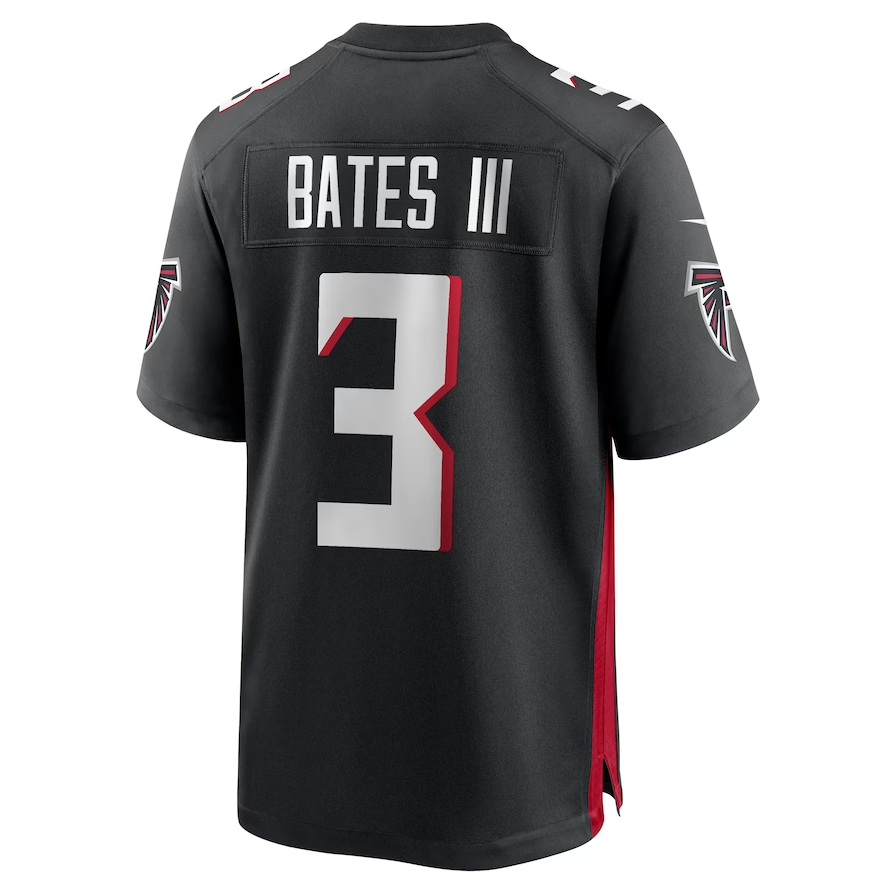 Custom #3 Black ATL Football Shirt Top