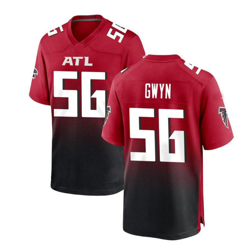 Custom #56 Red ATL Football Shirt Top