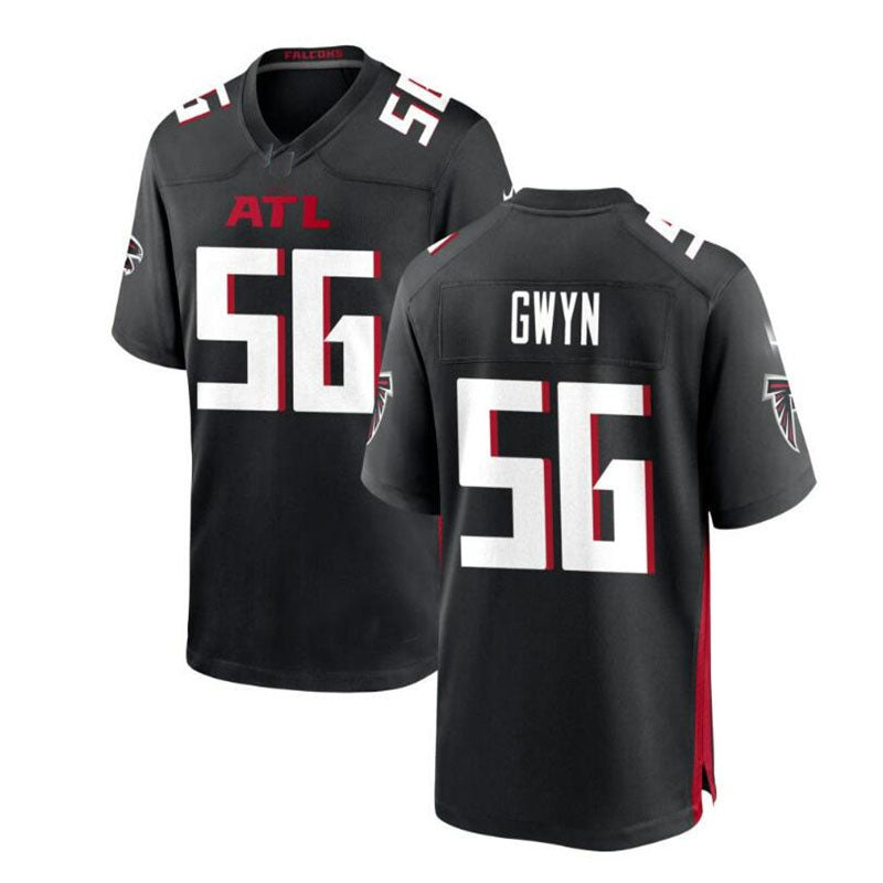 Custom #56 Black ATL Football Shirt Top