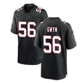 Custom #56 Black Throwback ATL Football Shirt Top