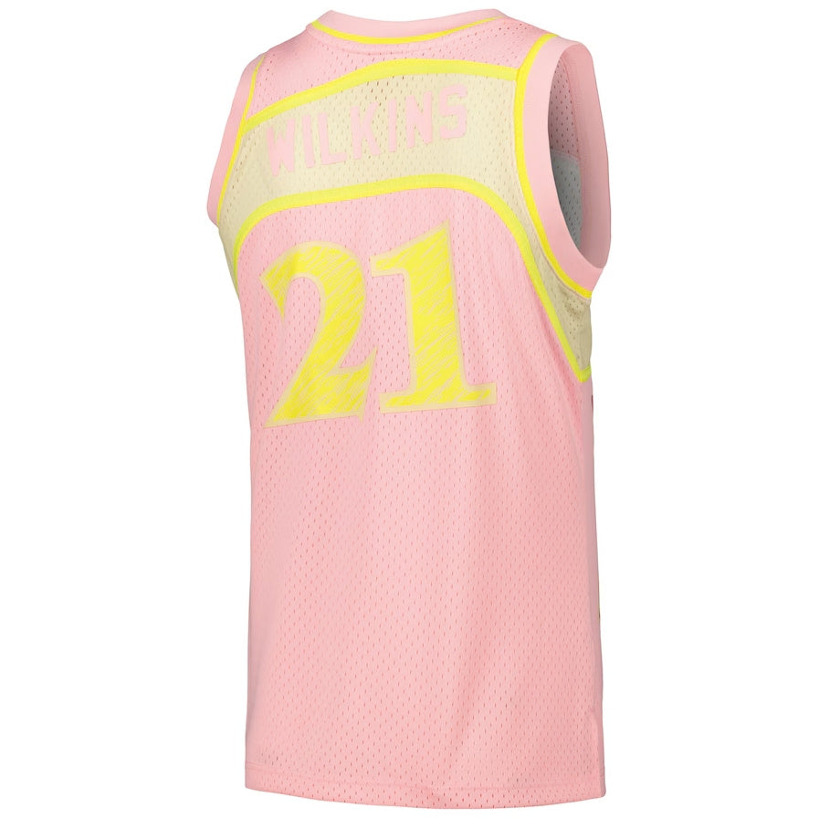 Custom #21 Pink 1986 Basketball Shirt Top