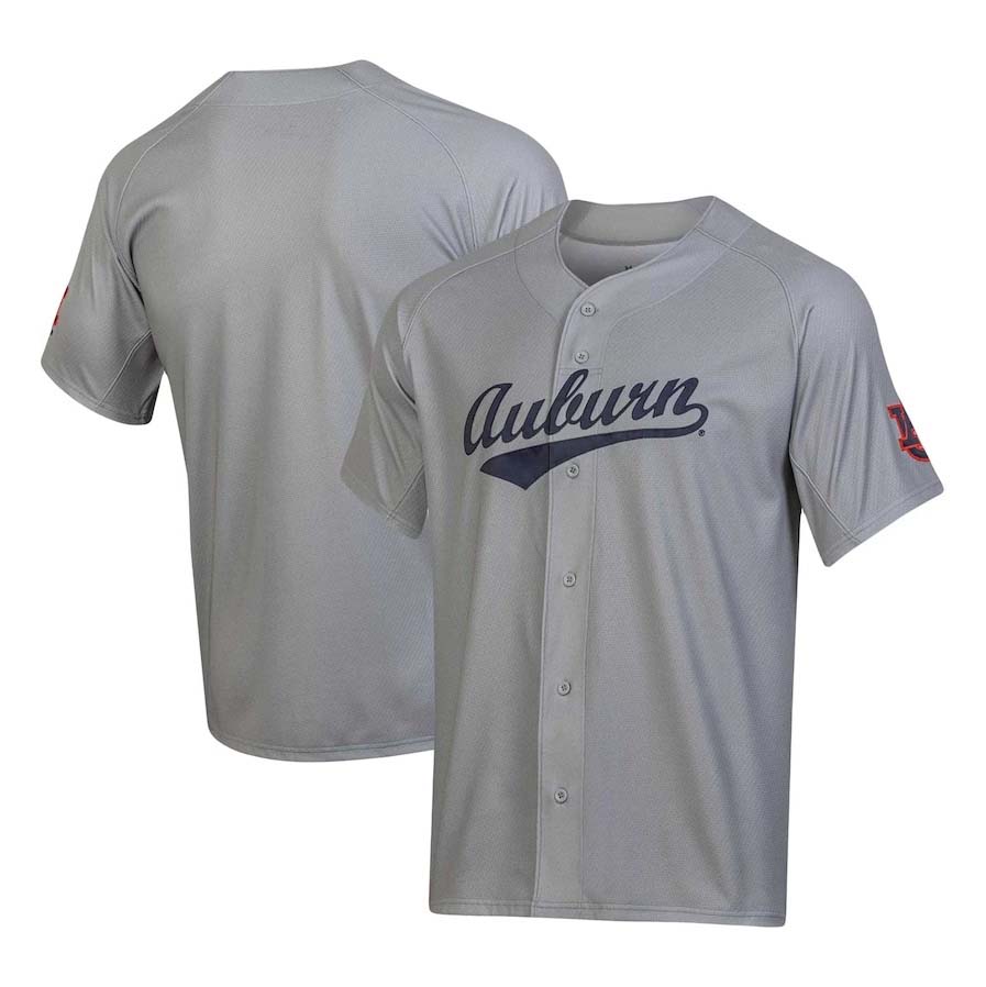 Custom Gray DET Baseball Shirt Top
