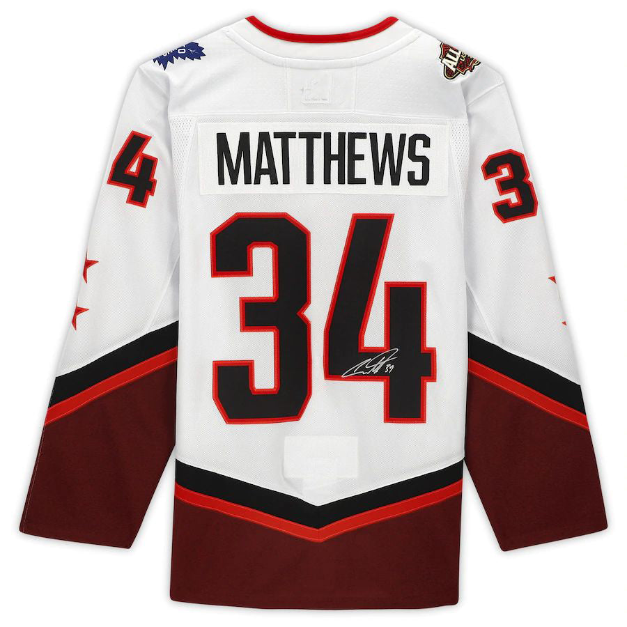 Custom #34 White 2022 TOR Hockey Shirt Top