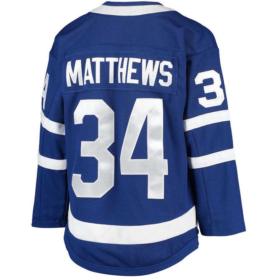 Custom #34 Blue TOR Hockey Shirt Top