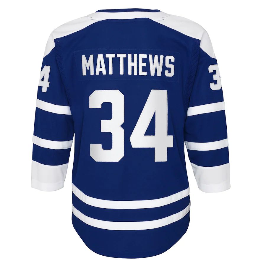 Custom #34 Blue TOR Hockey Shirt Top
