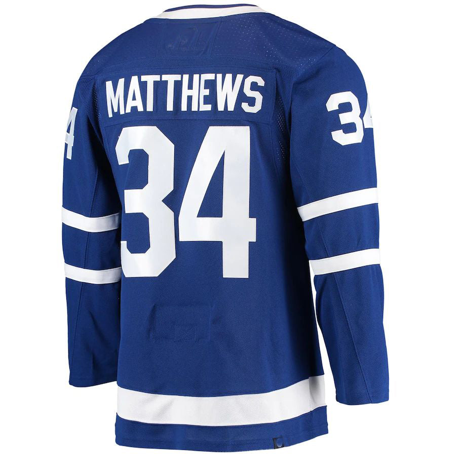 Custom #34 Blue TOR Hockey Shirt Top