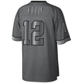 Custom #12 Charcoal 1990 BUF Football Shirt Top