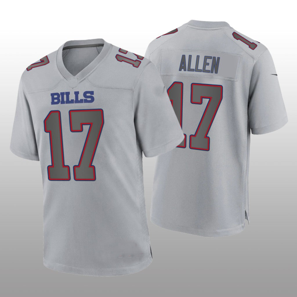 Custom #17 Gray BUF Football Shirt Top