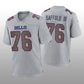 Custom #76 Gray BUF Football Shirt Top