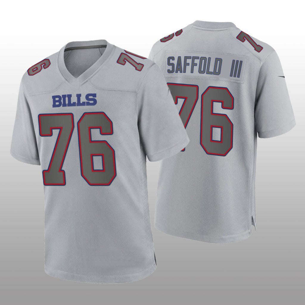 Custom #76 Gray BUF Football Shirt Top