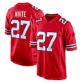 Custom #27 White BUF Football Shirt Top