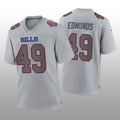 Custom #49 Gray BUF Football Shirt Top