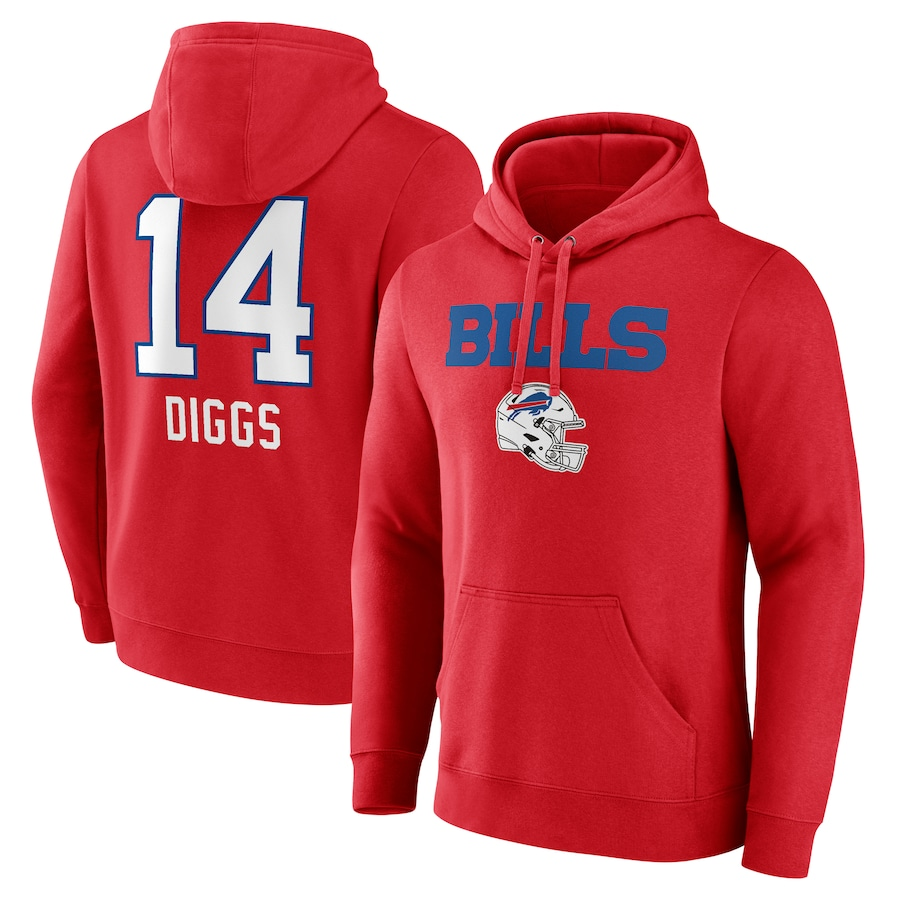 Custom #14 Red BUF Football Shirt Top