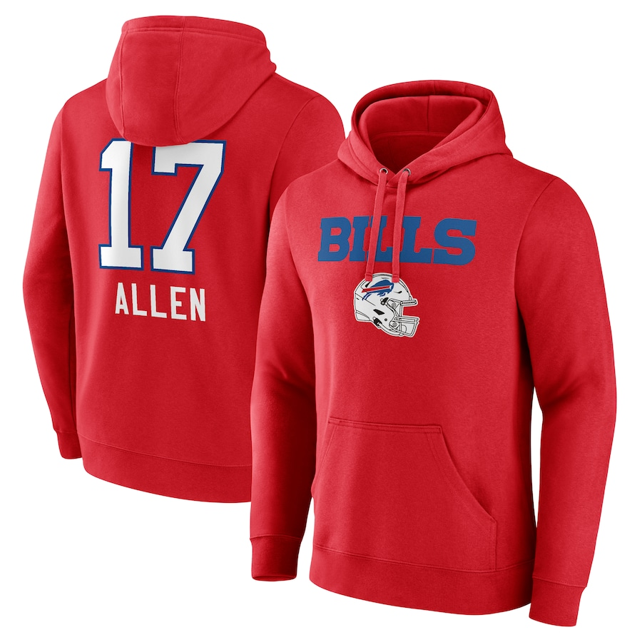 Custom #17 Red BUF Football Shirt Top