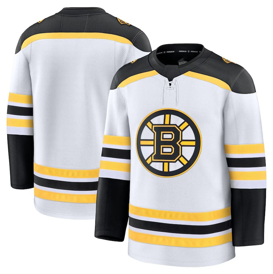 Custom White BOS Hockey Shirt Top