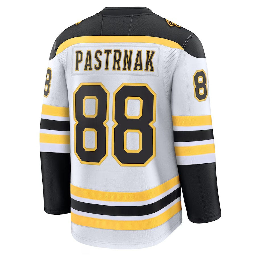 Custom #88 White BOS Hockey Shirt Top