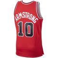 Custom #10 Scarlet 1990 CHI Basketball Shirt Top