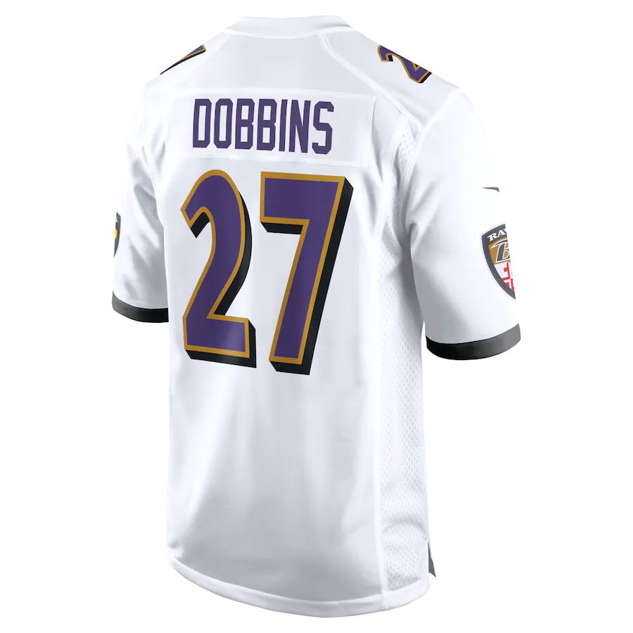 Custom #27 White BAL Football Shirt Top