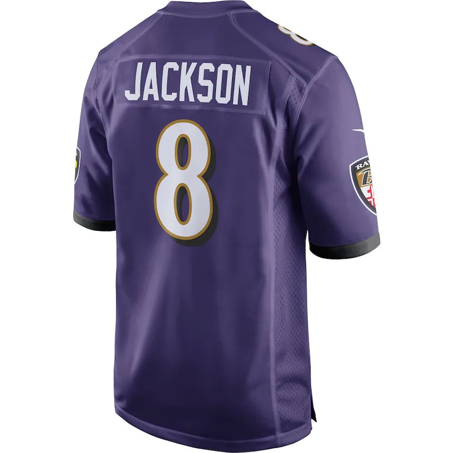 Custom #8 Purple BAL Football Shirt Top
