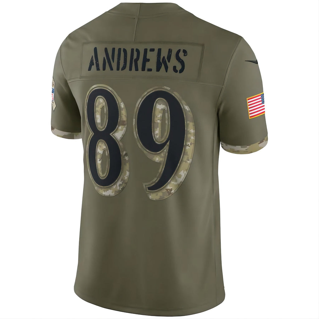 Custom #89 Olive 2022 BAL Football Shirt Top