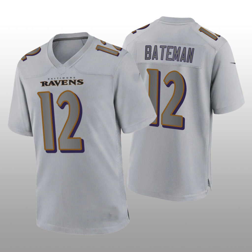 Custom #12 Gray BAL Football Shirt Top