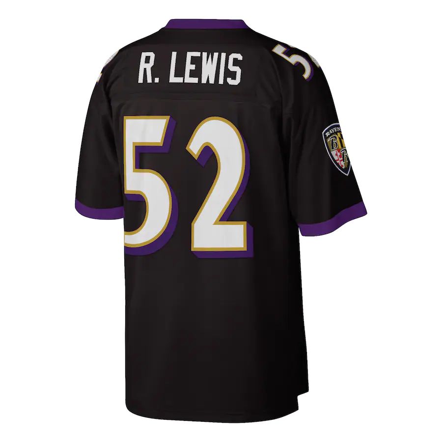 Custom #52 Black 2004 Throwback BAL Football Shirt Top