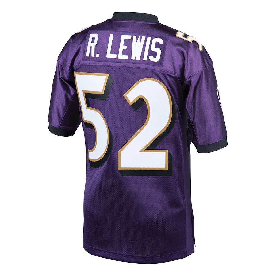 Custom #52 Purple 2000 Throwback BAL Football Shirt Top