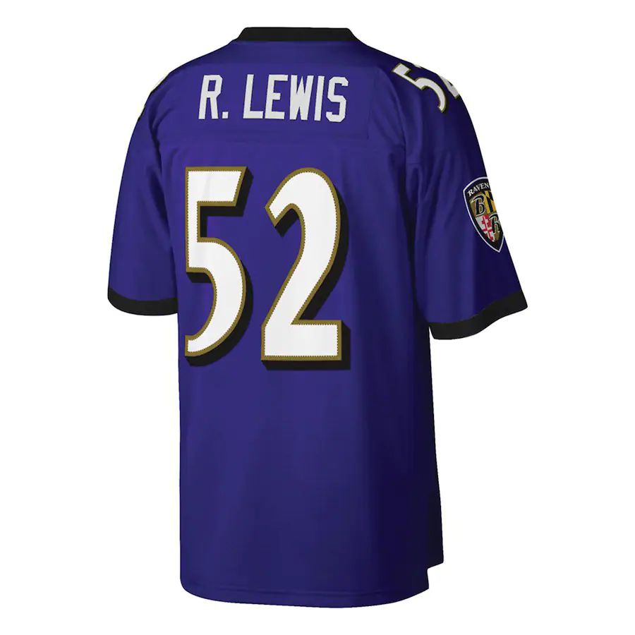 Custom #52 Purple 2000 BAL Football Shirt Top