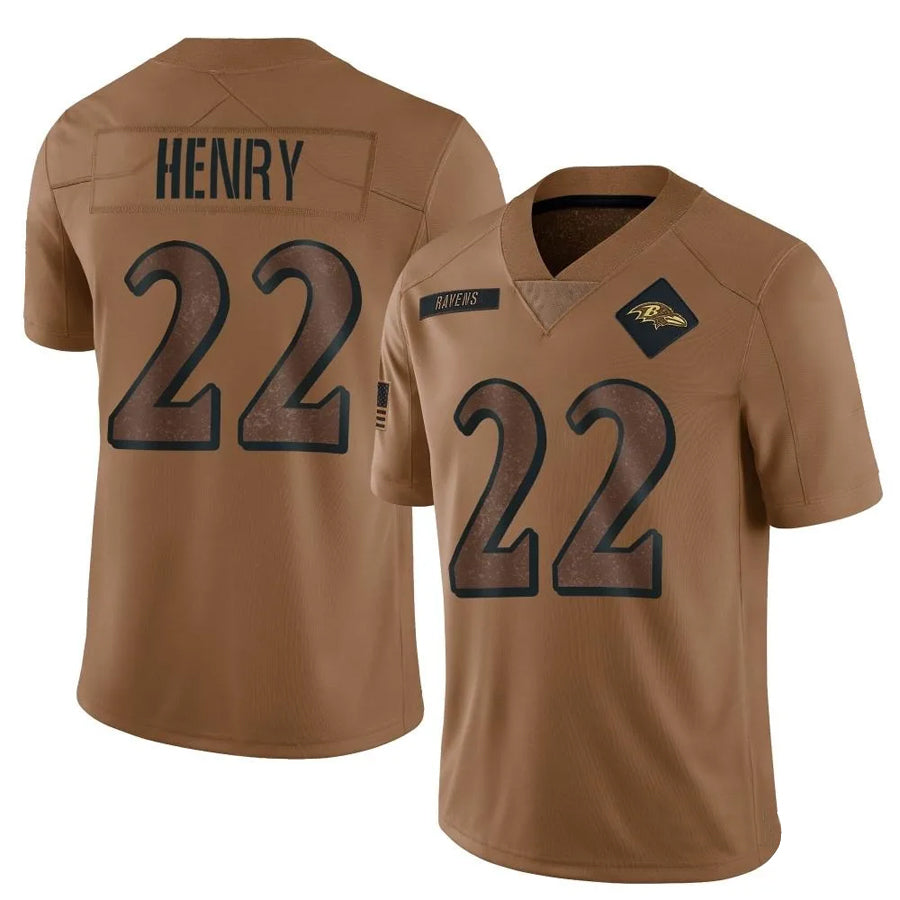 Custom #22 Brown BAL Football Shirt Top