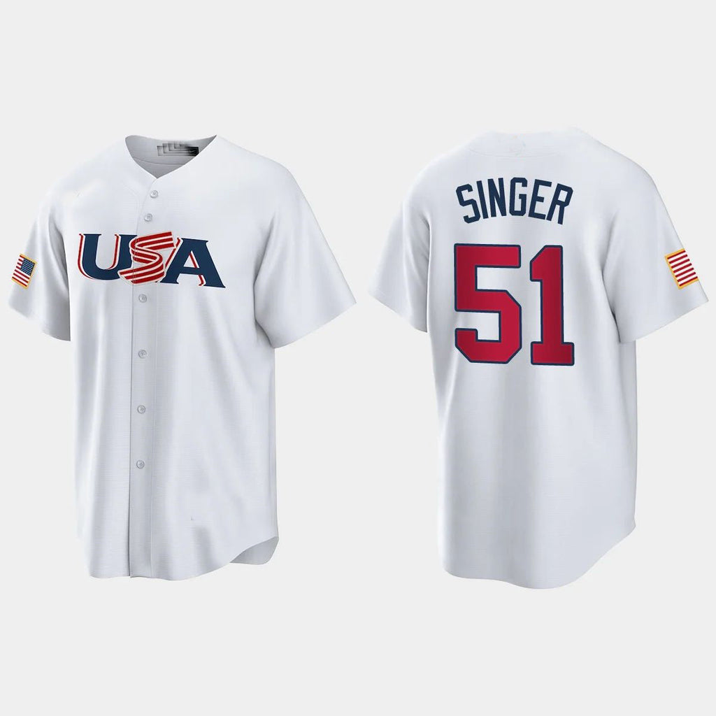 Custom #51 White 2023 KC Baseball Shirt Top