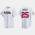 Custom #25 White 2023 NYM Baseball Shirt Top