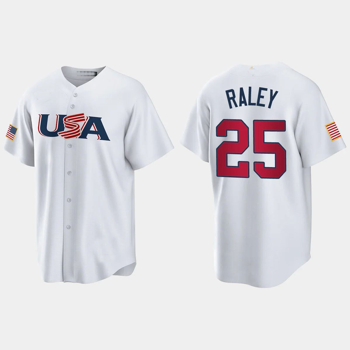 Custom #25 White 2023 NYM Baseball Shirt Top