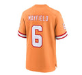Custom #6 Orange Throwback TB Football Shirt Top