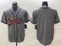 Custom Grey BAL Baseball Shirt Top
