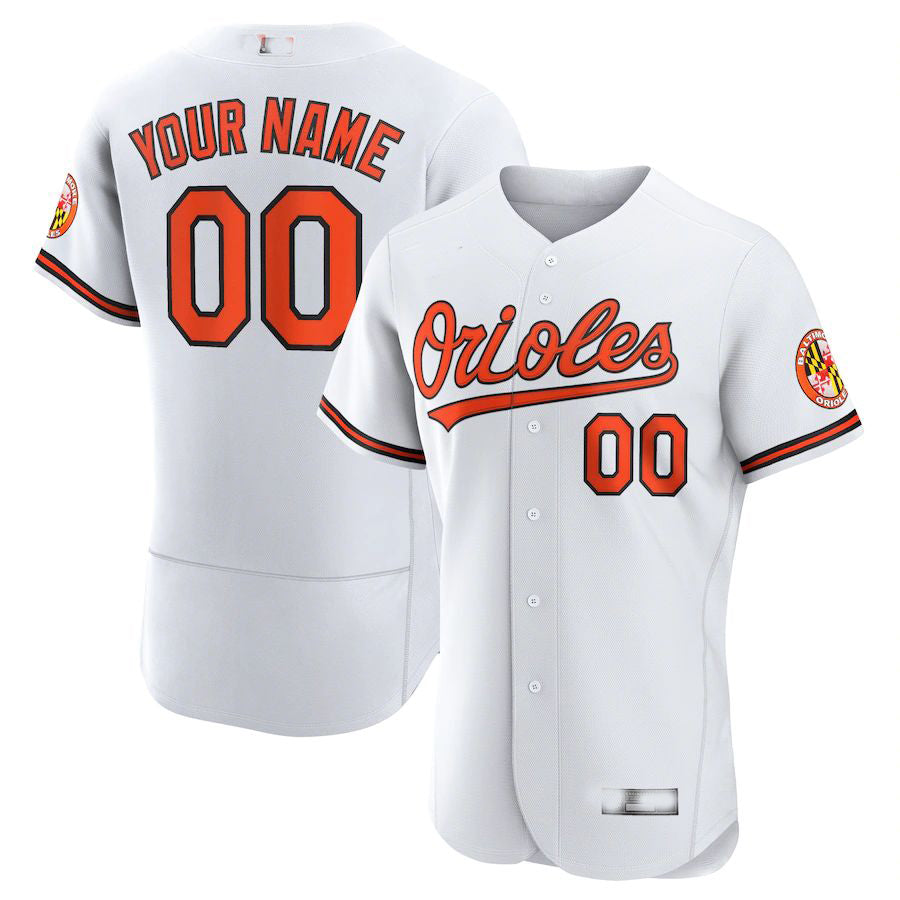 Custom White BAL Baseball Shirt Top