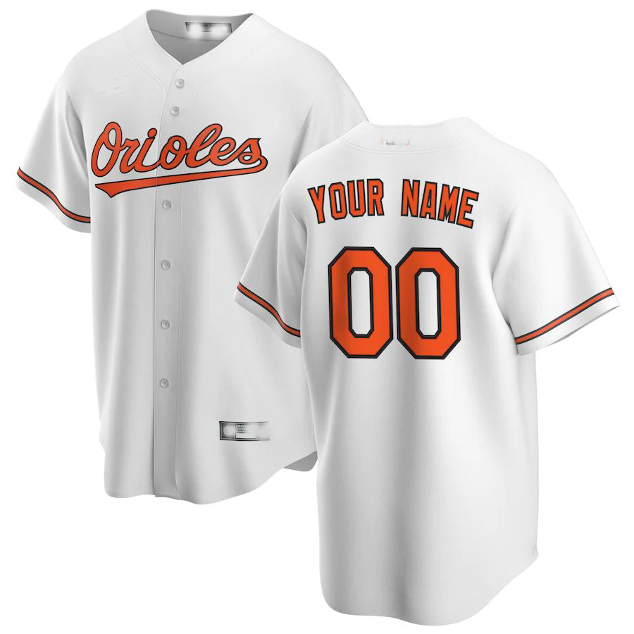 Custom White BAL Baseball Shirt Top