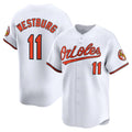 Custom #11 White BAL Baseball Shirt Top