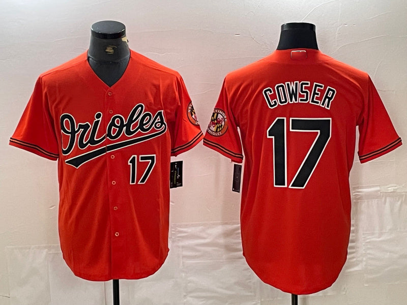 Custom #17 Orange BAL Baseball Shirt Top