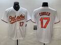 Custom #17 White BAL Baseball Shirt Top