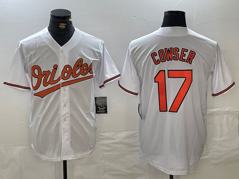 Custom #17 White BAL Baseball Shirt Top