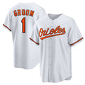 Custom #1 White BAL Baseball Shirt Top