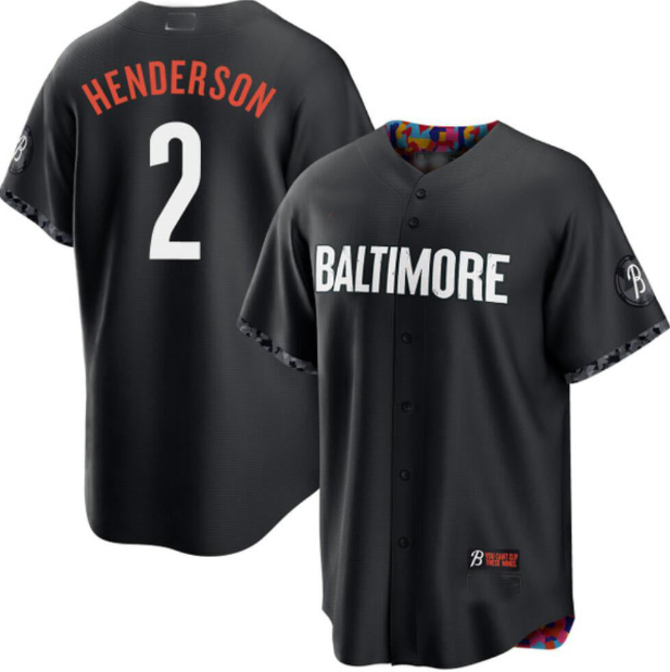 Custom #2 BAL Baseball Shirt Top