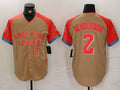 Custom #2 Cream 2024 All Star BAL Baseball Shirt Top
