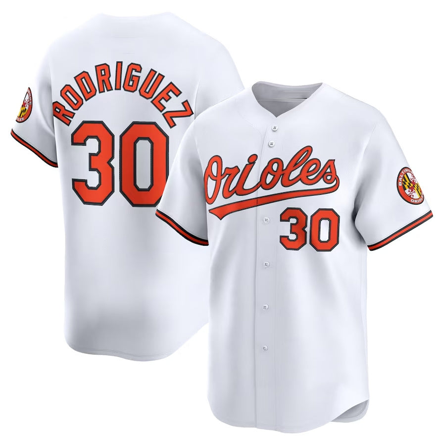 Custom #30 White BAL Baseball Shirt Top