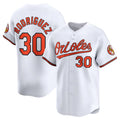 Custom #30 White BAL Baseball Shirt Top