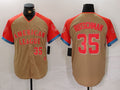 Custom #35 Cream 2024 All Star BAL Baseball Shirt Top