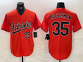 Custom #35 Orange BAL Baseball Shirt Top