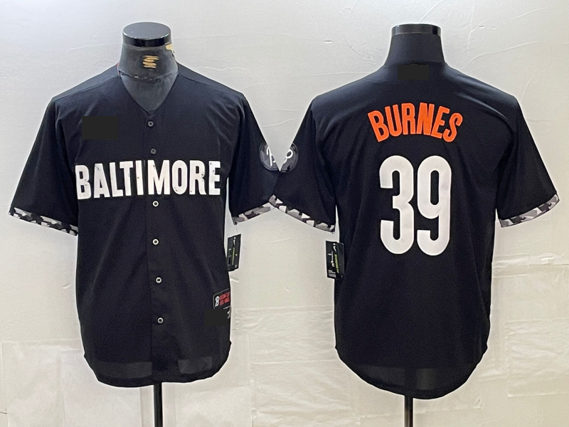Custom #39 Black 2023 City Connect BAL Baseball Shirt Top