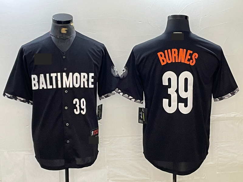 Custom #39 Black 2023 City Connect BAL Baseball Shirt Top